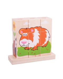 Wooden Block Puzzle Pets, 10pcs.