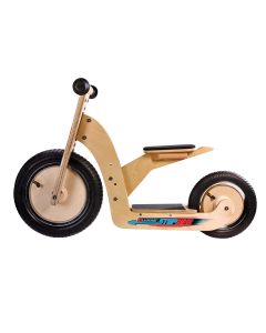 Acrobat Wooden Step Bike, 2 in 1