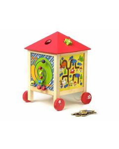 Boîte à formes de maison de motricité en bois Véronique