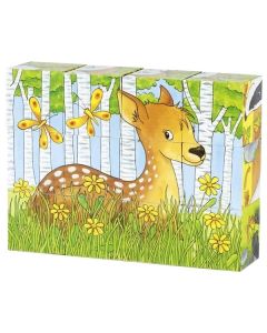 Puzzle de 12 cubes des animaux de la forêt