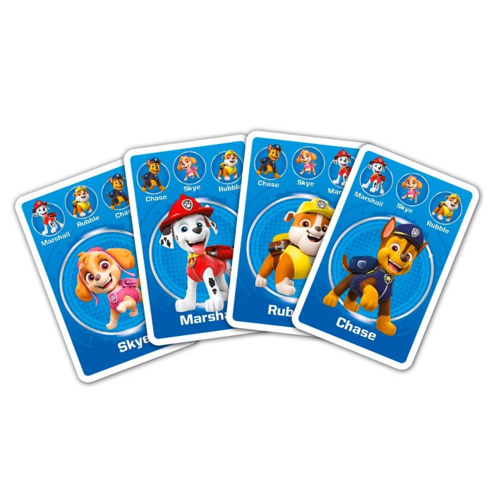 Pat'Patrouille-Cartes de jeu imperméables en PVC pour enfants