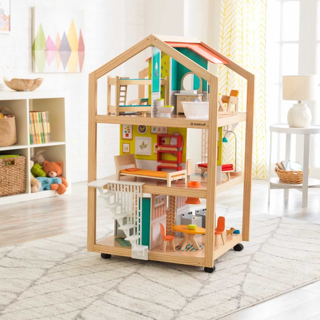 KidKraft - Maison de poupée en bois So Chic avec 46 accessoires