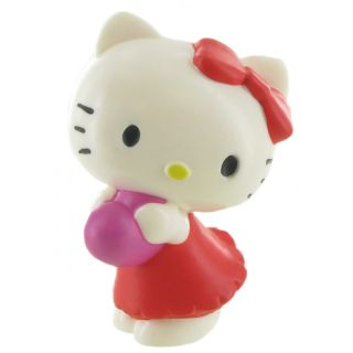 Figurine en plastique Hello Kitty avec un coeur