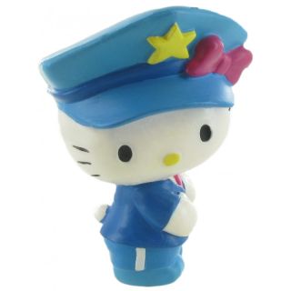 Figurine en plastique Hello Kitty policière