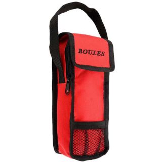 Pétanque sac plastique rouge pour 3 boules