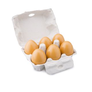 Oeufs en bois 6 pièces