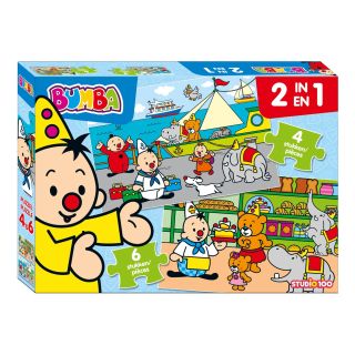 Studio 100 Puzzle Bumba 2 en 1,  4 et 6 pièces