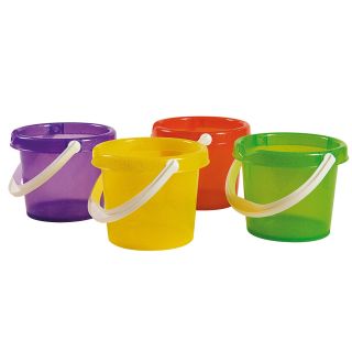 Seau de plage transparent coloris aléatoire 0371-0002P
