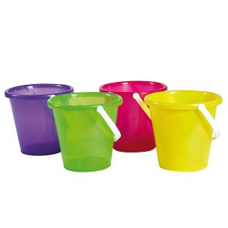 Seau de plage transparent coloris aléatoire 0401-0002P