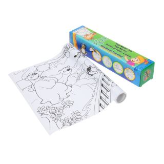 Jouet-Plus Rouleau de coloriage adhésif "zoo", 4 mètres