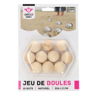 Jouet-Plus Lot de 10 Cochonnets en bois