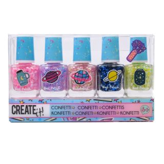 Create It! Galaxy Nail Polish Confetti, 5pcs.