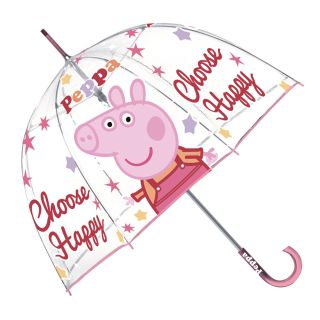 Parapluie transparent Peppa Pig - Choose Happy