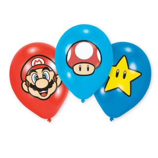 Super Mario Latex Balloons, 6pc.