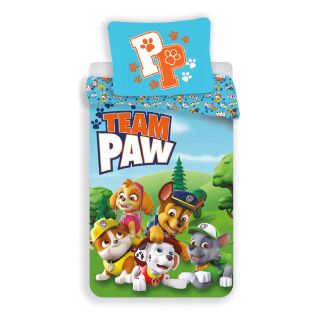 Housse de couette avec tête d'oreiller Team Paw Patrol