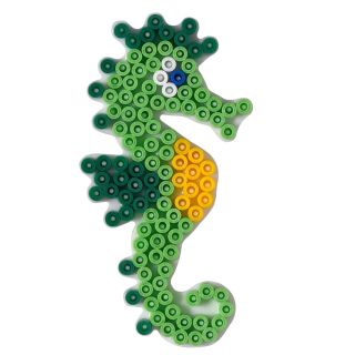Hama Ironing Beads Plate: Sea Horse
