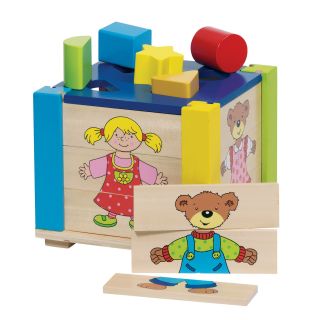 Boîte à formes avec puzzle 4 façades interchangeables