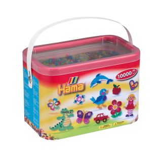 Hama Ironing beads in Bucket-Transparantmix (053), 10,000th.