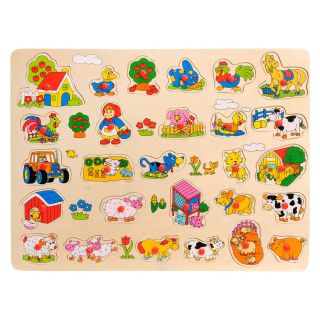 Wooden Mega Nipples Puzzle XL - Farm