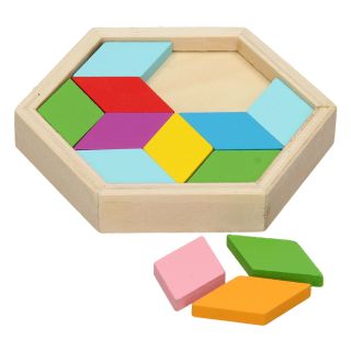 Tangram puzzle Wood, 12 pcs.