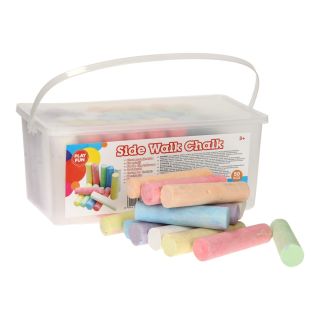 Sidewalk chalk in bucket, 50pcs.