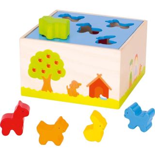 Boite à formes en bois à encastrer les animaux de la ferme