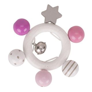 Hochet rose et blanc Alix