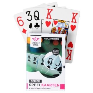 Jeu de 52 cartes Longfield Senior grands symboles