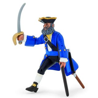 Le capitaine jambe de bois bleu
