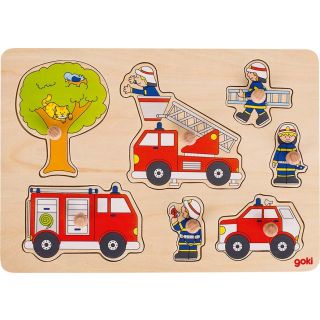 Puzzle à encastrer intervention des pompiers 7 pièces